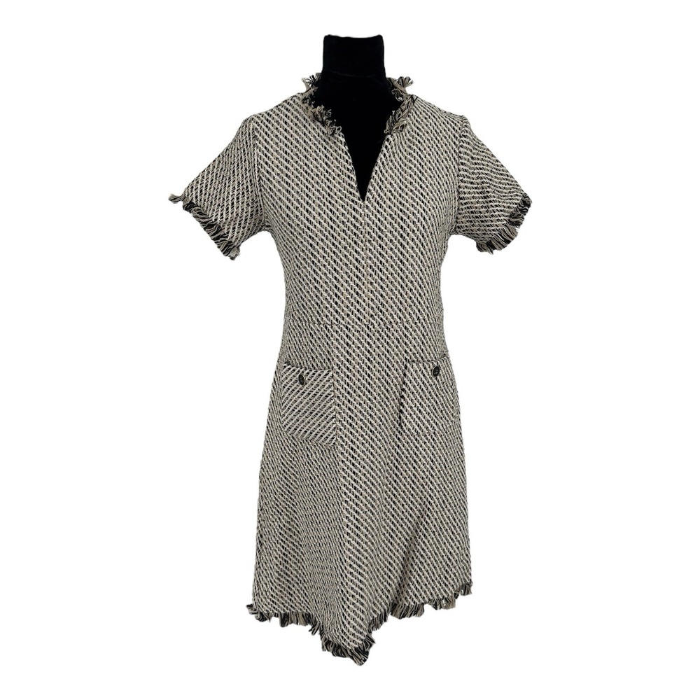 Spartina 449 Women's Tweed Dress Ovary Black Size 8